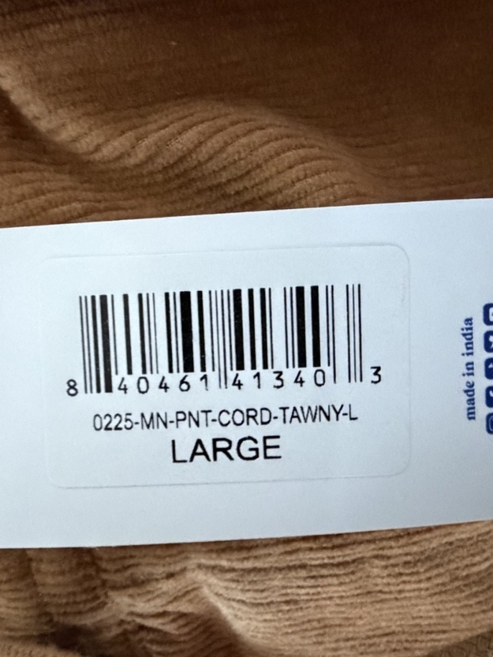 NWT Simply Southern Corduroy Pants Large Tan Camel Slim Straight Leg Pockets - Picture 2 of 13